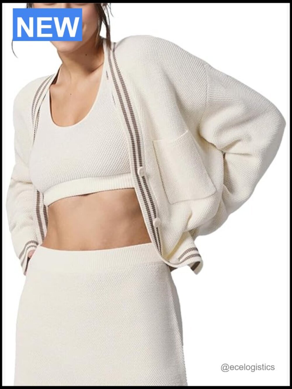 Oversized V-Neck Cardigan Sweater with Pockets